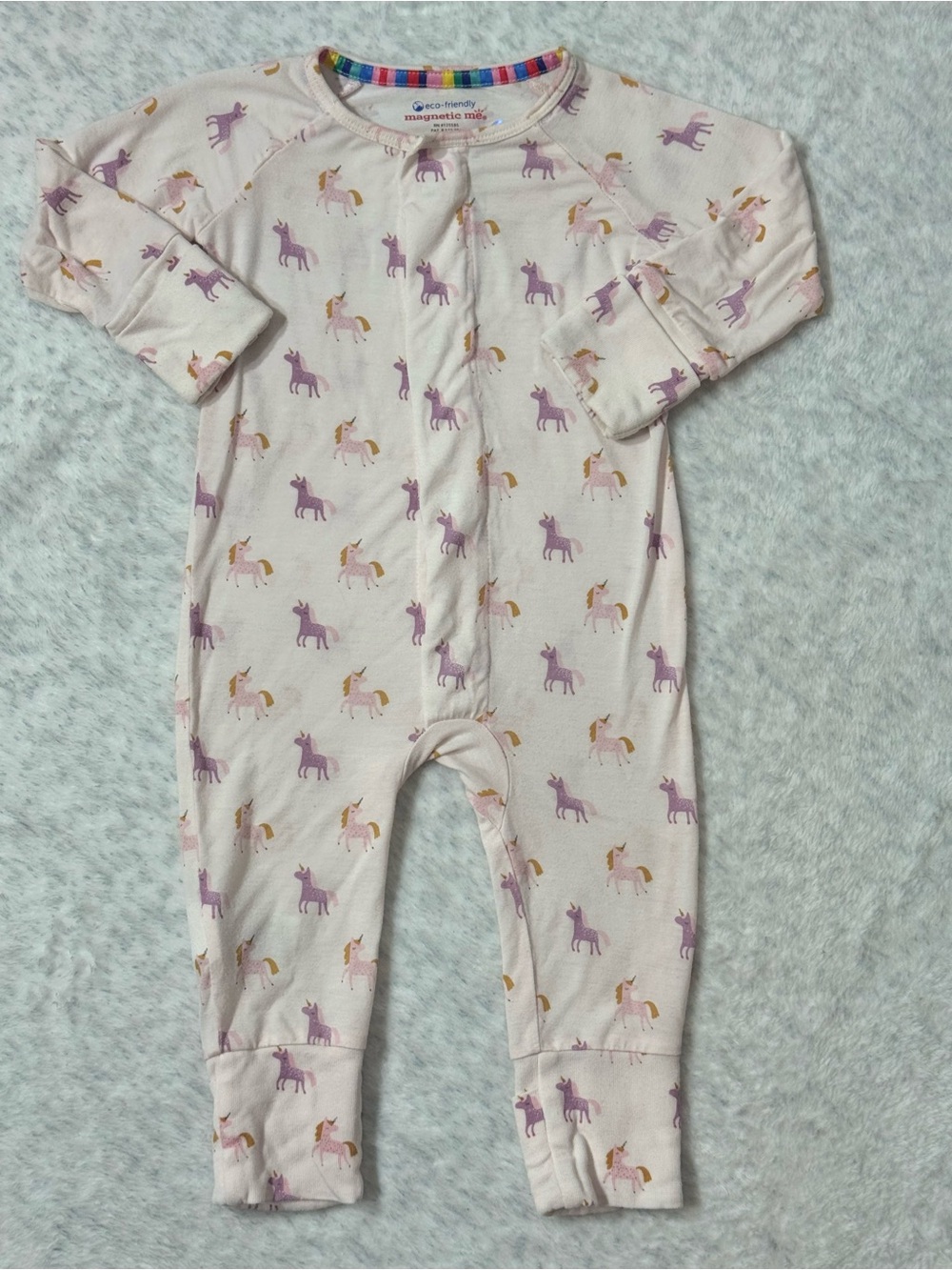 Magnetic Me Unicorn Footless Sleeper 3-6M Baby Girl Modal Rainbow Magic Fairy